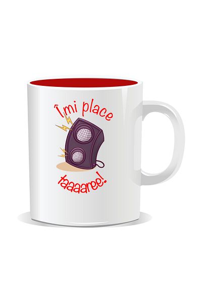 OEM Personalized mug with "strong" message, I like it strong - Red interior