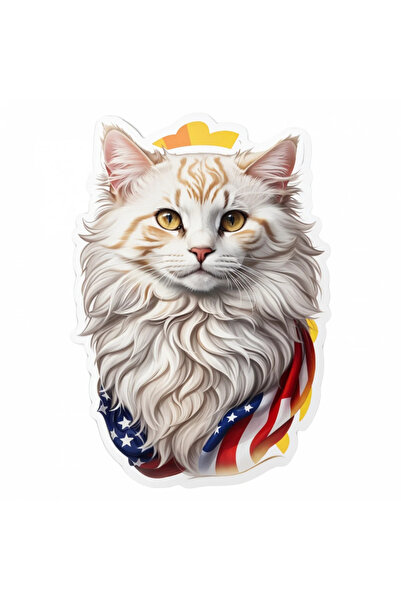 INOVATIX Set de 8 piese, autocolant Pisică americană cu bucle și eșarfă, INOV...