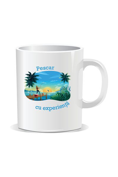 OEM Personalized mug with message for fishermen, Experienced fisherman - White interior