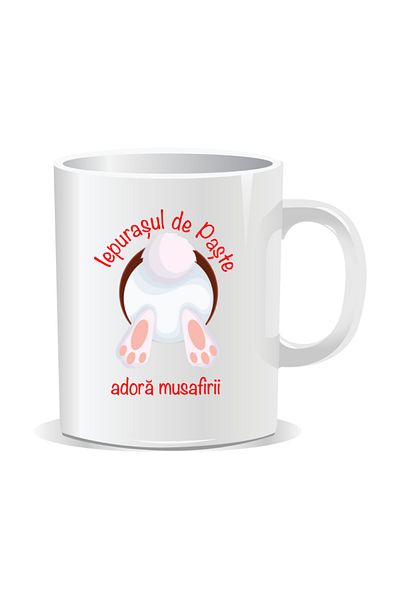 OEM Personalized Easter mug, Easter Bunny loves guests - White interior
