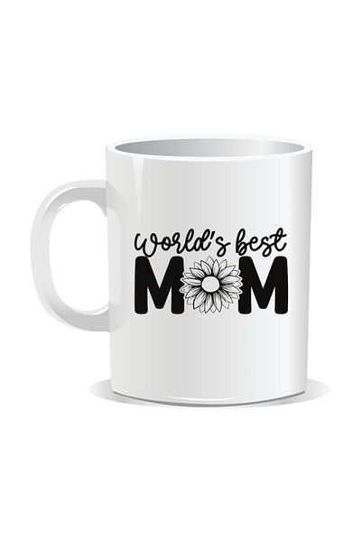 OEM Personalized mug with March 8 messages for mothers, World's Best Mom - White interior