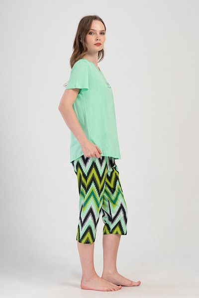 VİENETTA Σετ πιτζάμες βαμβακερό Plus Size Capri