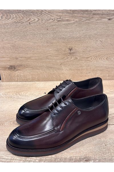 Pierre Cardin Ανδρικά παπούτσια με κορδόνια Eva Sole Ultra Light Orthopedic Γνήσιο Δέρμα Classic