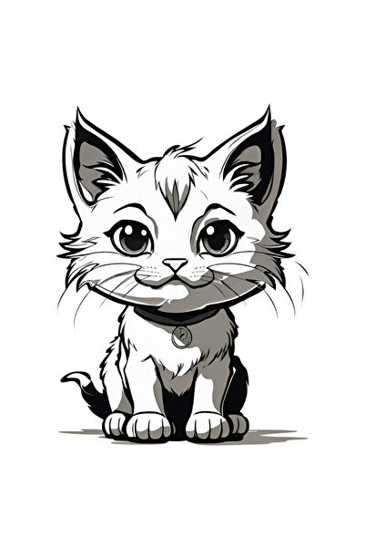 INOVATIX Set de 8 piese, autocolant Cici pisicuța, INOVATIX®. 6 cm