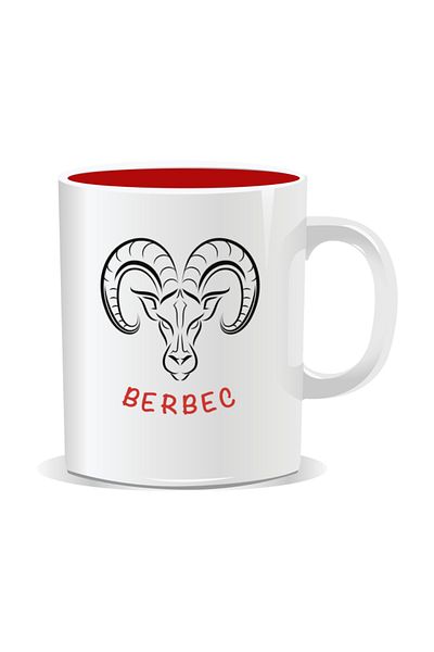 OEM Personalized mug with zodiac sign, Aries - Red interior