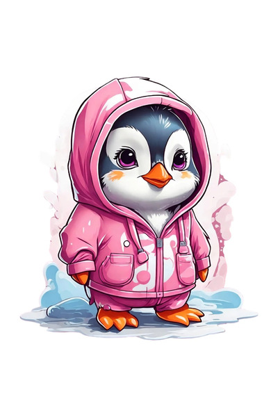 INOVATIX Set de 8 autocolante pinguin Kawaii, INOVATIX®. 6 cm