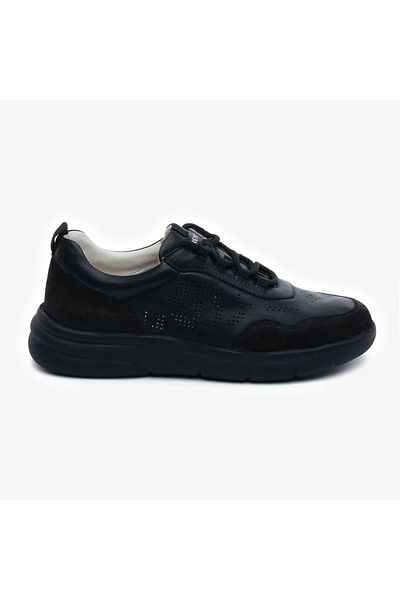 Greyder 34590 Black Genuine Leather Women's Sports Shoes