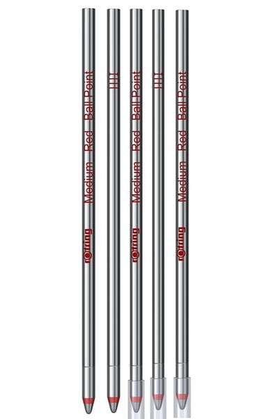 Rotring D1 Short Refil Red 5 Pack