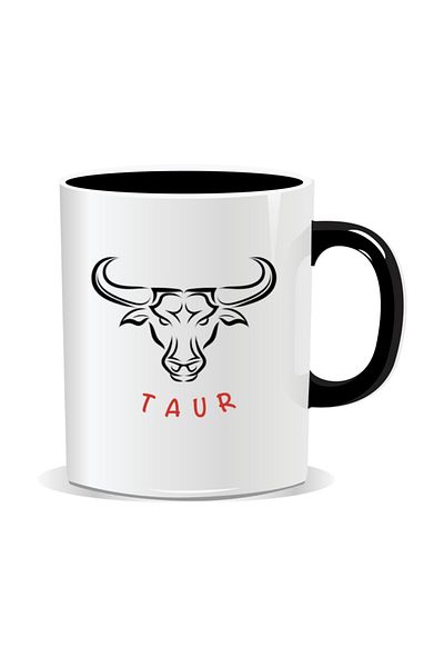 OEM Cana personalizata cu zodiac, Taur - Interior negru