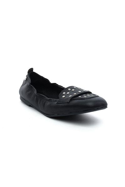 Greyder 34362 Black Genuine Leather Women's Loafer Shoes