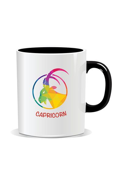 OEM Personalized mug with zodiac sign Capricorn - Black interior
