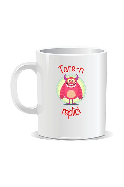 OEM Personalized mug with "tare" message, Tare-n replicas - White interior
