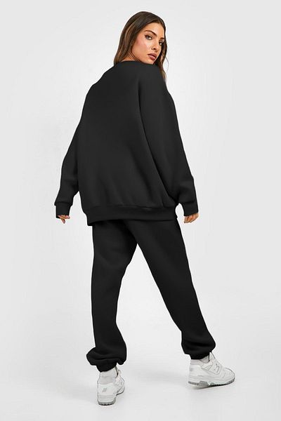 Boi Black San Diego California Tracksuit Set Printed Suit Jogger Sweatshirt Elastic Leg Crew Neck