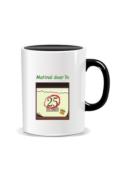 OEM Personalized Christmas mug, Morning only on December 25th - Black interior