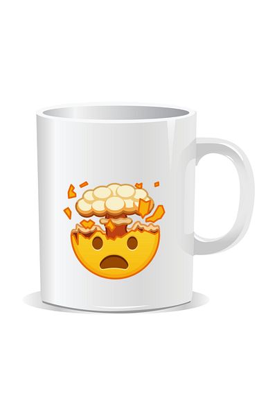 OEM Personalized mug with Emoji, One step away from burn-out