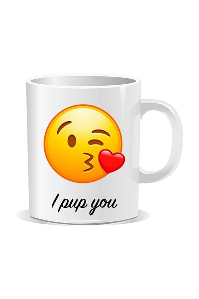 OEM Personalized mug with Emoji, I kiss you