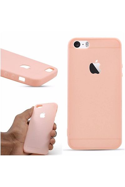 OEM Carcasă Apple iPhone 8, auriu-roz, din silicon TPU rezistentă la șocuri, cu decupaj cu logo