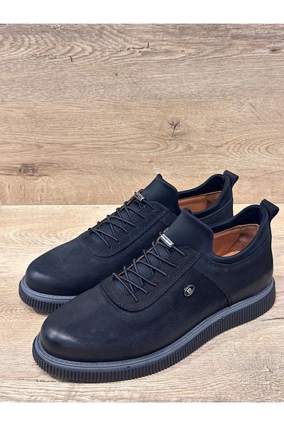 Pierre Cardin Rubber Laced Lined Ready Sole Genuine Nubuck Leather Casual Shoes
