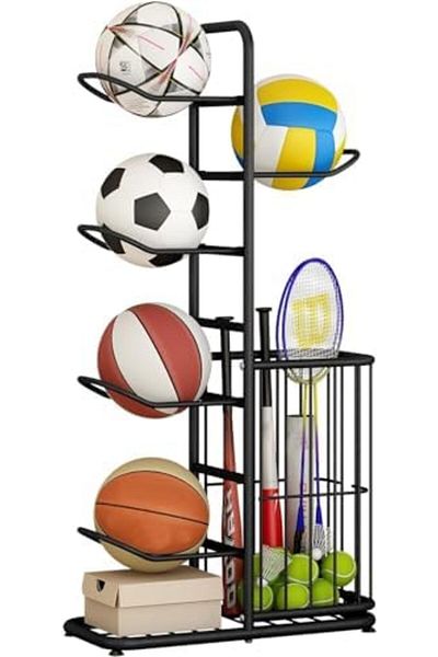 Generic Ball Storage Rack, Football Stand, Ball Storage Garage, Ball Holder, Sports Equipment Storage For Ga