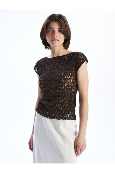 LC Waikiki Crew Neck Lace Women's Blouse