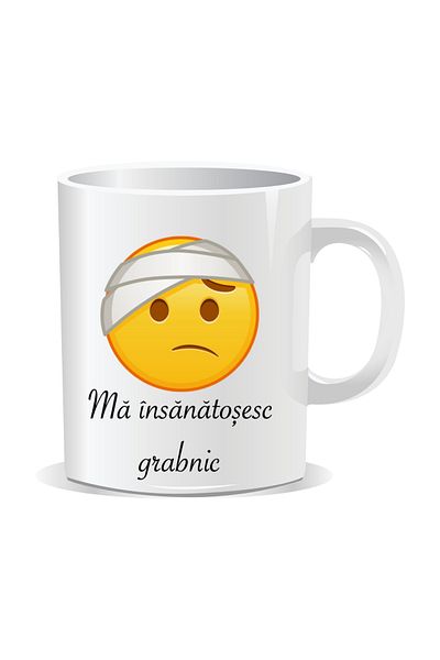 OEM Personalized Emoji Mug, Get Well Soon