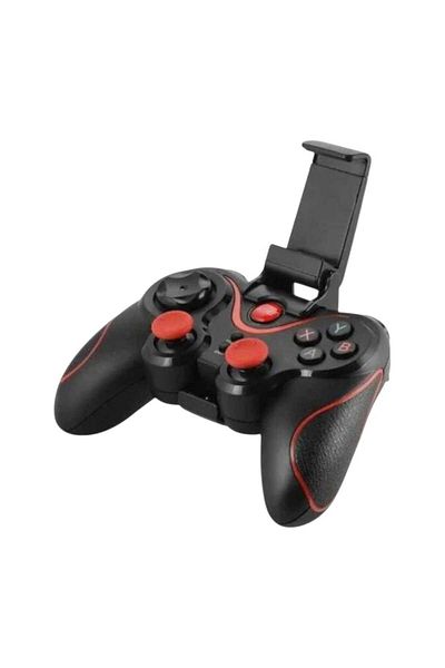 OEM Controller wirelles, Conexiune Bluetooth, Cu Suport Reglabil Pentru Tableta Sau Telefon, Negru/Rosu