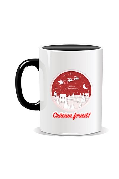 OEM Personalized Christmas mug, Merry Christmas - Black interior
