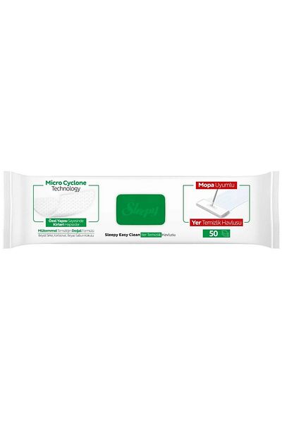 SAVA HOME COLLECTİON Sleepy Floor Cleaning Towel Mop Compatible 50 Pieces White Soap