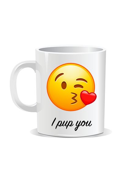 OEM Personalized mug with Emoji, I kiss you