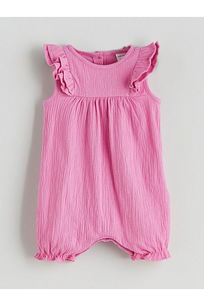 LC Waikiki Crew Neck Basic Baby Girl Jumpsuit
