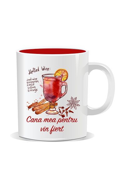 OEM Personalized Christmas mug, My Mulled Wine Mug - Red Interior