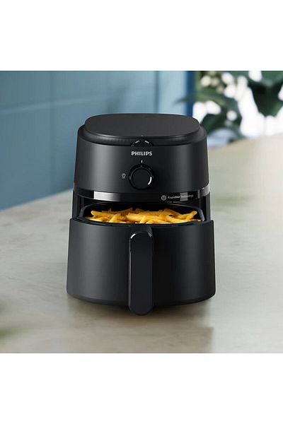 Philips NA110/00 Air Fryer, 3.2 Liter Capacity, Manual Control, 1300 Watts, Black