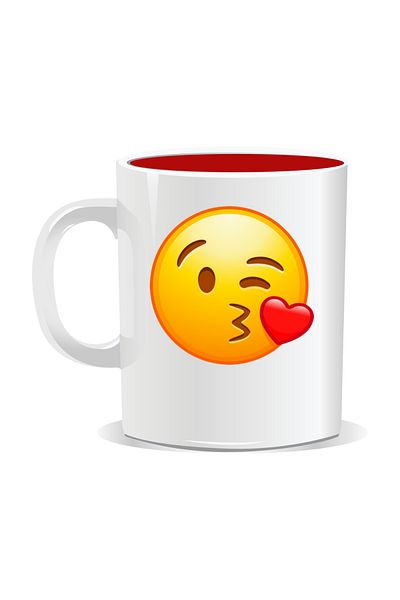 OEM Personalized mug with Emoji, I kiss you