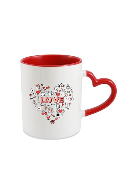 OEM Personalized mug for Valentines Day Stylized heart