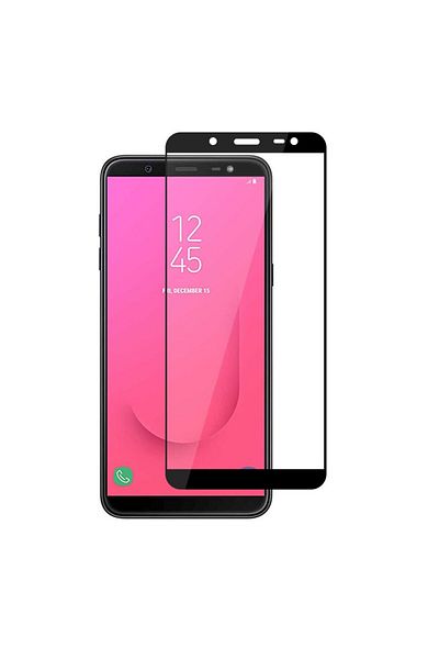 OEM Folie de sticlă pentru Samsung Galaxy J4 Plus, 9D FULL GLUE, Negru