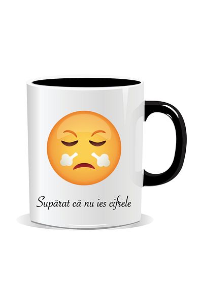 OEM Personalized mug with Emoji, Upset that the numbers don't come out