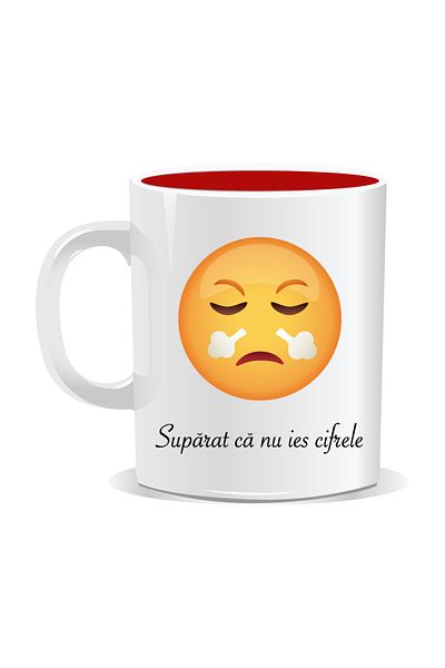 OEM Personalized mug with Emoji, Upset that the numbers don't come out