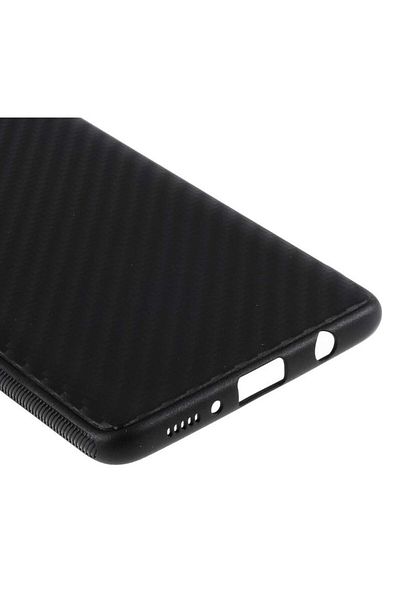 OEM Carcasă pentru Samsung Galaxy A71, potrivire perfectă, cu inserții din carbon, neagră