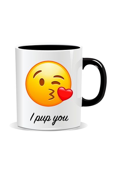 OEM Personalized mug with Emoji, I kiss you