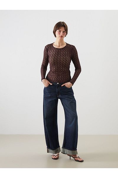 LC Waikiki Crew Neck Lace Blouse