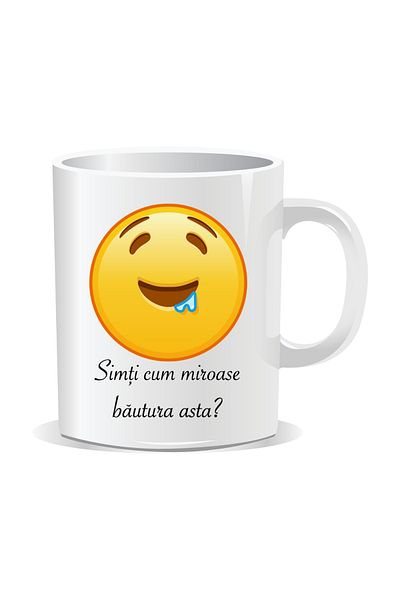 OEM Personalized mug with Emoji, Can you smell this drink?
