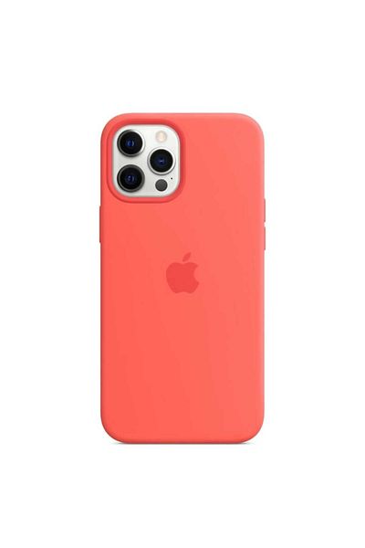 Apple Husa de protectie Silicone Case MagSafe pentru iPhone 12 Pro Max, Pink Citrus