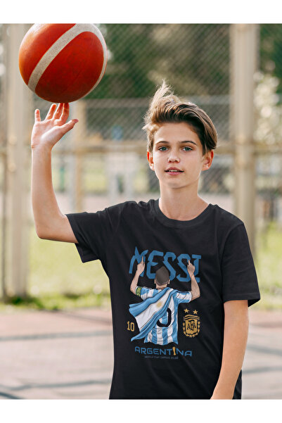 SEVBANO Παιδικό μπλουζάκι Messi Argentina 10 με στάμπα Unisex ποδοσφαιριστή (...