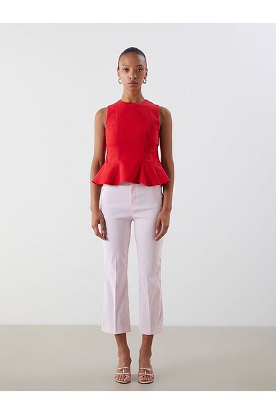 LC Waikiki Crew Neck Peplum Blouse