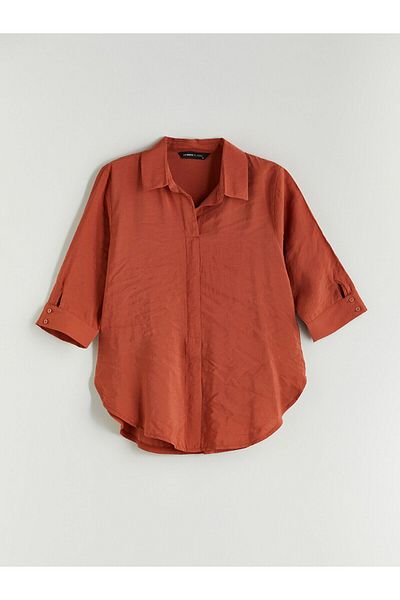 LC Waikiki Shirt Collar Modal Blended Blouse