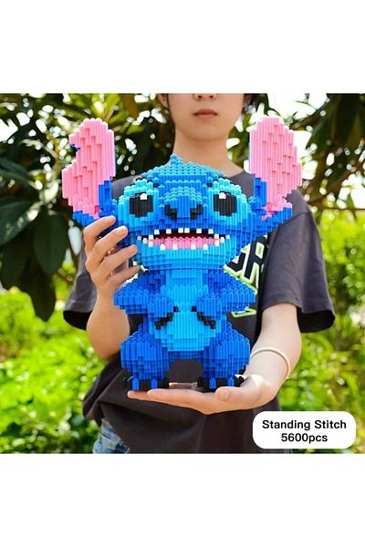 minzoo 5600 Pieces (Boxed) Original Stitch Cartoon Building Blocks - Stitch Anime Themed - Gift for Carne