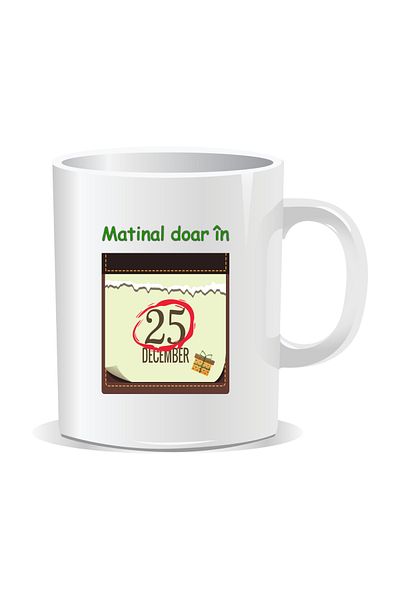 OEM Personalized Christmas mug, Morning only on December 25th - White interior