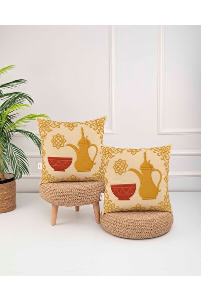 menesahome Husă de pernă din 2 piese cu imprimare digitală cu model de broder...