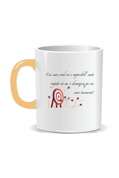 OEM Personalized mug with inspirational message, For those who think it's impossible
