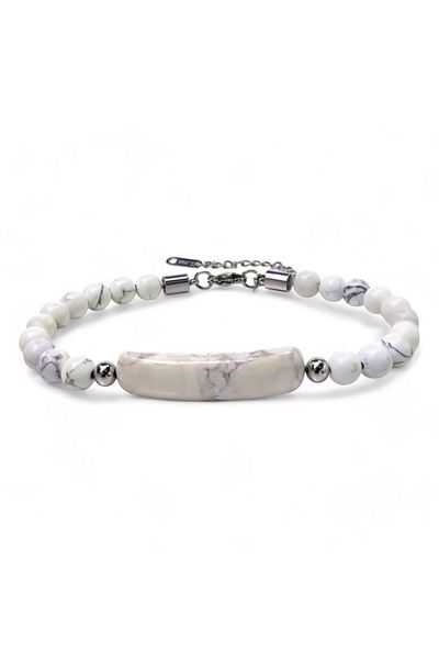 AKSESUARIM Havlit Natural Stone Steel Bracelet